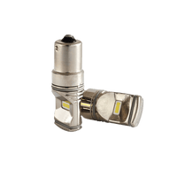 produktbillede forfra viser BA15S – 1156 LED Chrome Baklygter – Xenon-kongen
