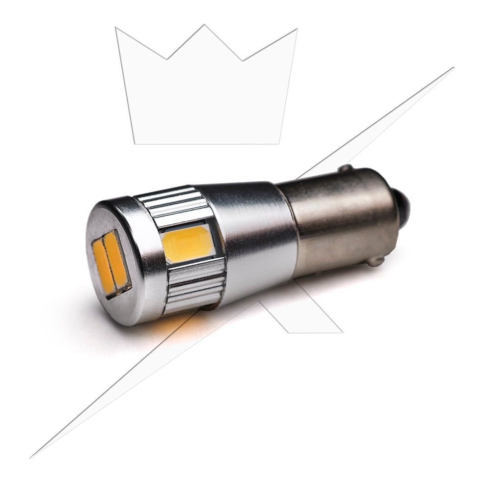 sidebillede, der viser profil og design af BA9S – T4W Led 6smd – 9 – 14v – Carlevel