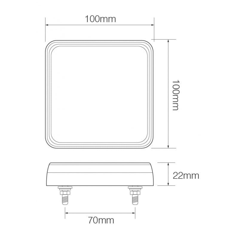 Baglygter 101BAR2 12V – 2 – pakke – nærbillede detaljer | LEA