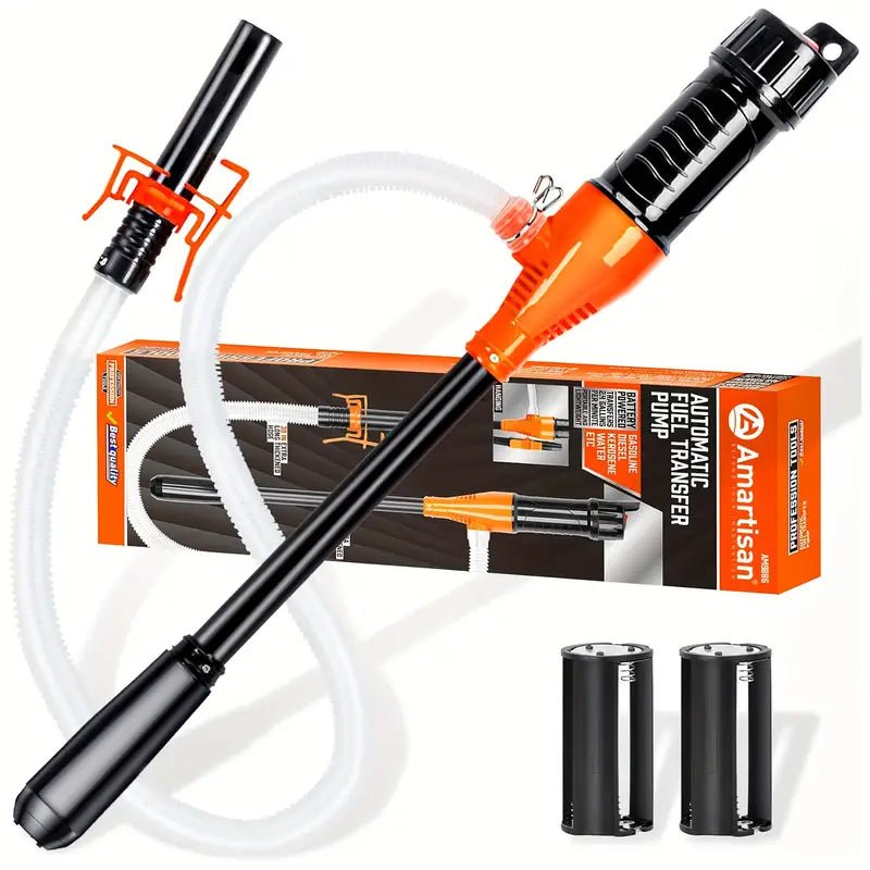 Bärbar Elektrisk Bränsleöverföringspump – 2.6GPM, Batteridriven för Bensin, Diesel & Vatten - Carlevel - 