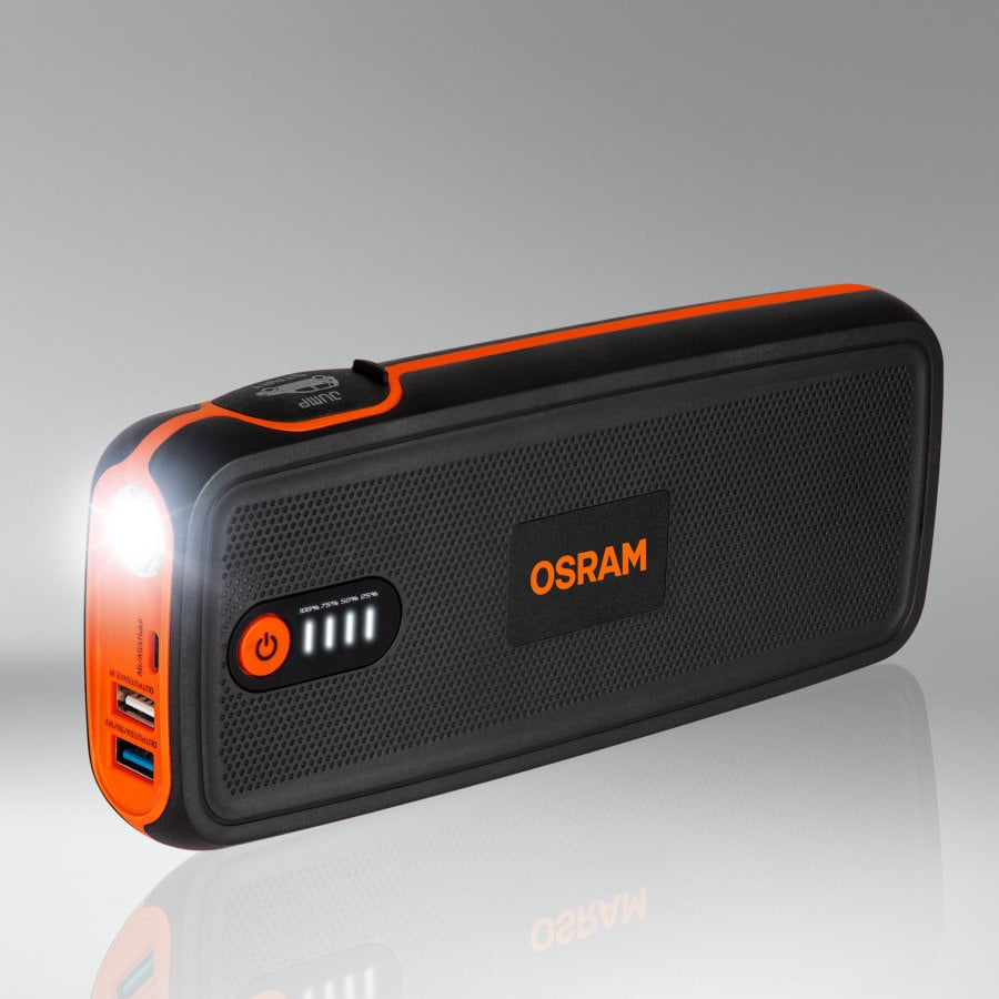 produktbillede forfra, der viser Batteristarter OSR 400 - OSRAM