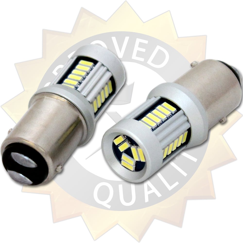 BAY15D – 1157 30SMD 12 – 24V Hvid/Hvid – produkt set fra siden | Xenon-kongen