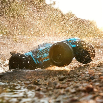 BEAST MAX RC bil 70 km/t - 4WD radiostyret terrængående køretøj med børsteløs motor - emballage og indhold | Carlevel