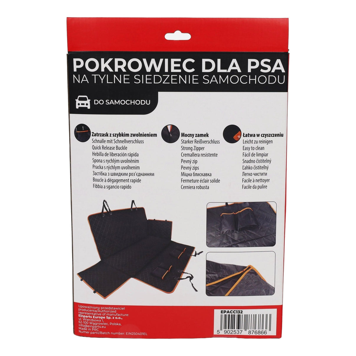 Bilmatta – 137 × 147 cm + strap 53 × 2,5 cm - Carlevel AB - Fordon och delar > Fordonstillbehör