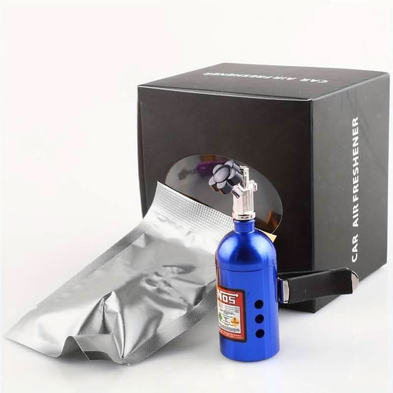 Bilparfume med blå NOS - Flaskedesign - Mini duftspreder til frisk duft i bilen - Carlevel - 