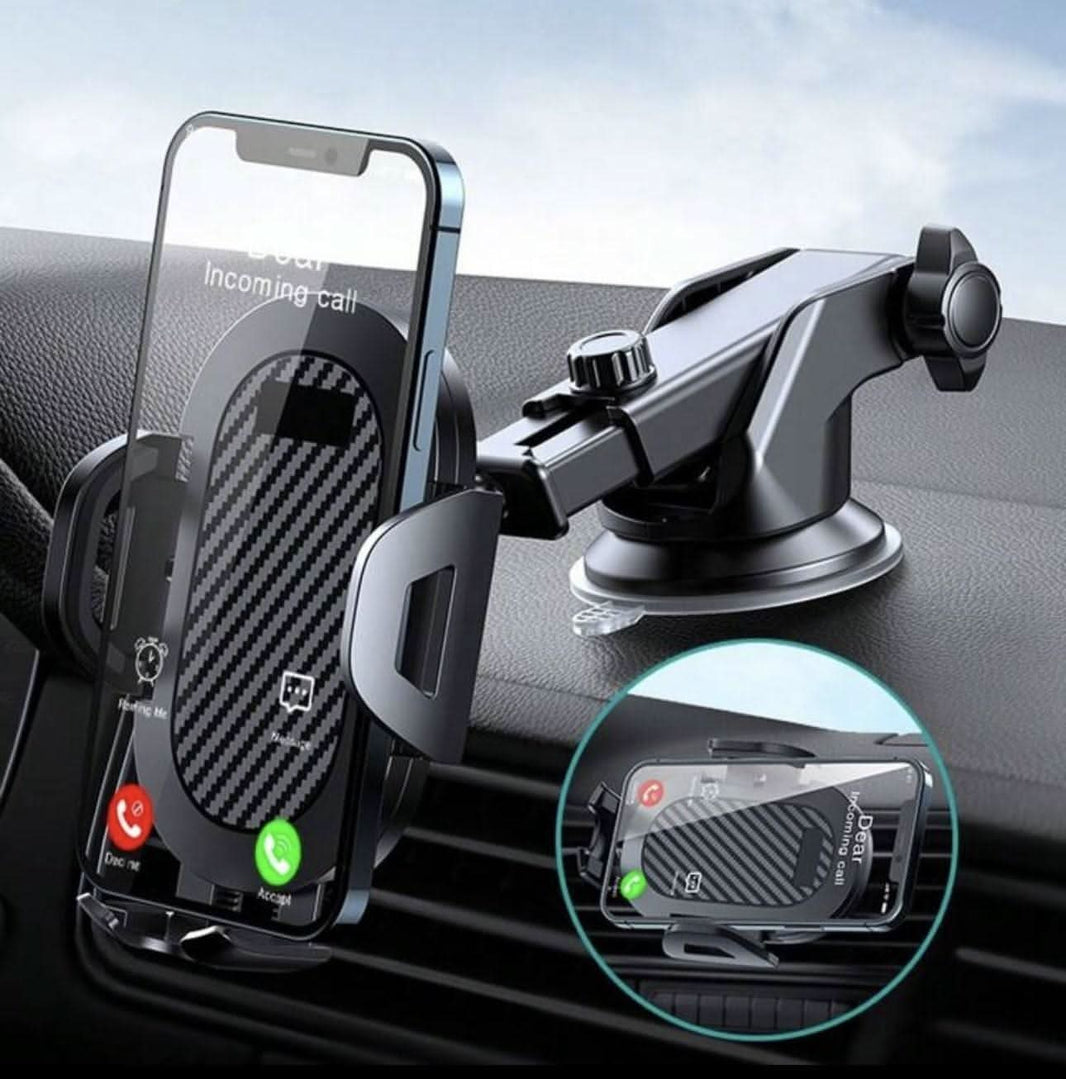 Biltelefonhållare med Stark Sugkopp – Universal Mobilhållare för Alla Smartphones - Carlevel - 