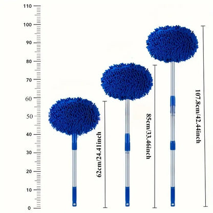 Bilvaskebørste mikrofiber, der kan forlænges - ridsefri og effektiv bilrengøring - produkt set fra siden | Carlevel