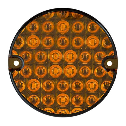 produktbillede forfra, der viser Blinklygte 95mm – Orange – LEA
