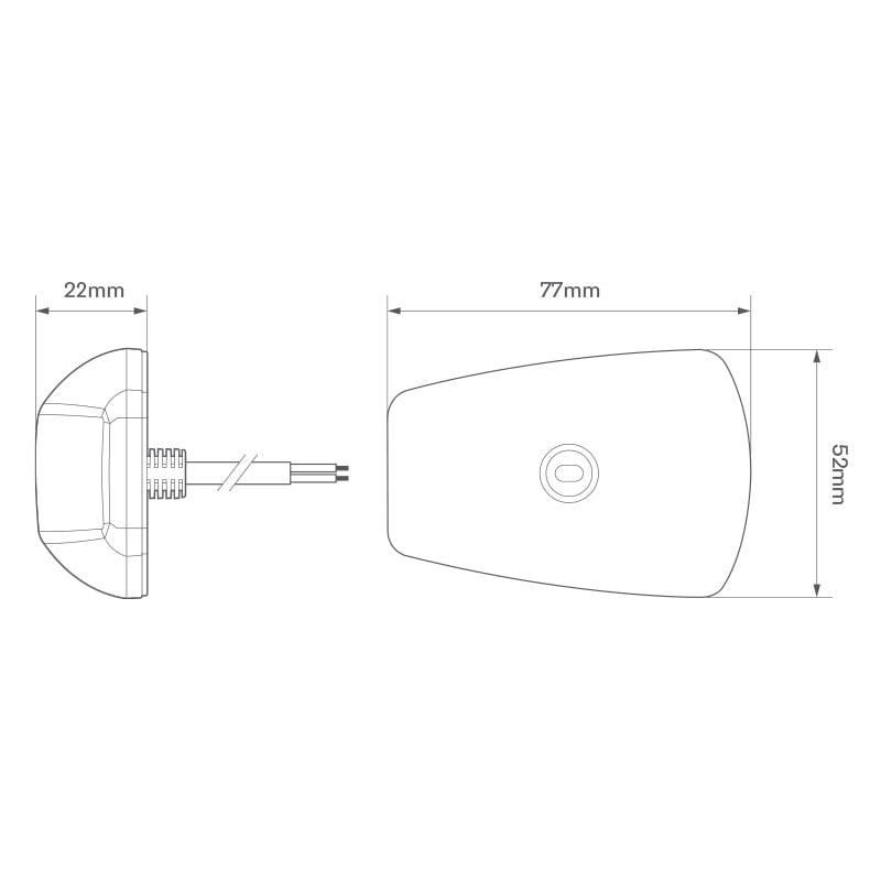 Blinklys M77 Lavprofil 22mm - Gul (2 - Pakke) - i brug | LEA