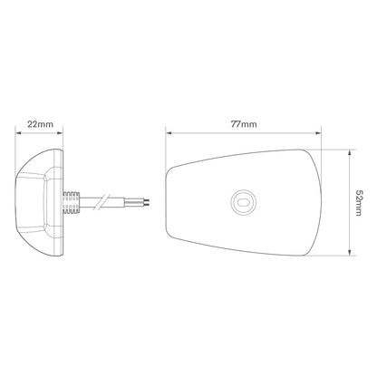 Blinklys M77 Lavprofil 22mm - Gul (2 - Pakke) - i brug | LEA