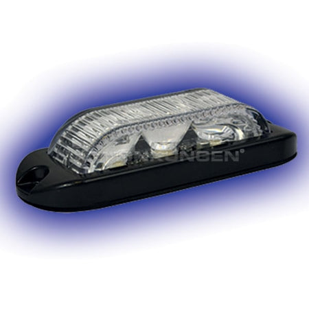 Blitzlys EQ 3LED 180 R10 Blå – 12/24V (10 - 30VDC) – IP67 – LUXTAR - Carlevel - Belysning > Blitzlys og blitzlysramper
