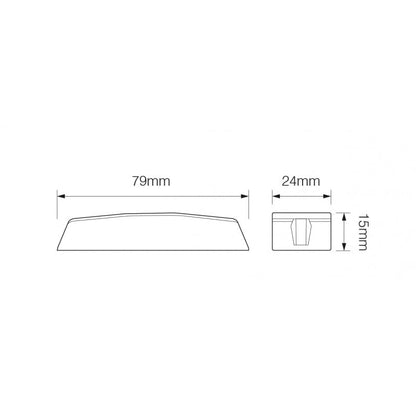 nærbillede af detaljer og materialer af Flash light Slimline 3LED R65 Red - LEA