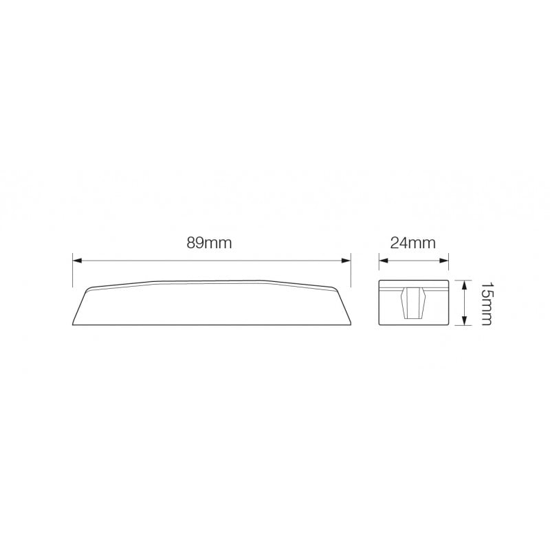 nærbillede af detaljer og materialer af Flash light Slimline 4LED R65 Red - LEA