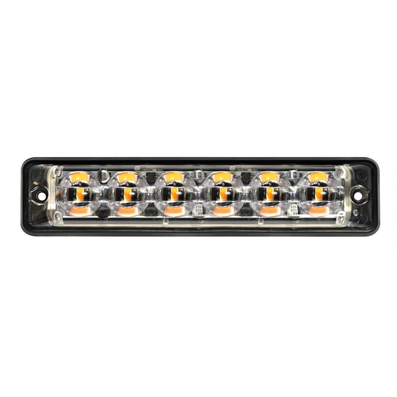 produktbillede forfra, der viser blitzlys Super – Slim R10 6LED Amber – LEA
