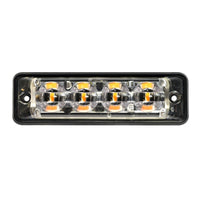 produktbillede forfra, der viser blitzlys Super – Slim R65 4LED Amber – LEA