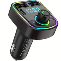 Bluetooth Car Adapter: Trådløs FM - Sender & Musikafspiller med USB/TF - kortlæser - Carlevel - 