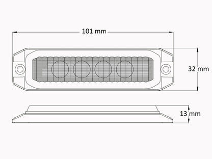 BriodLights Backlight mini flad - produkt set fra siden | Briodlights