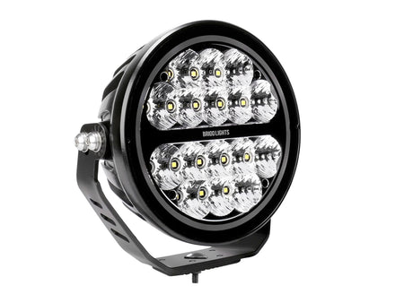 BriodLights Ekstra lys med pos lys 7"/178mm - produktbillede forfra | Briodlights