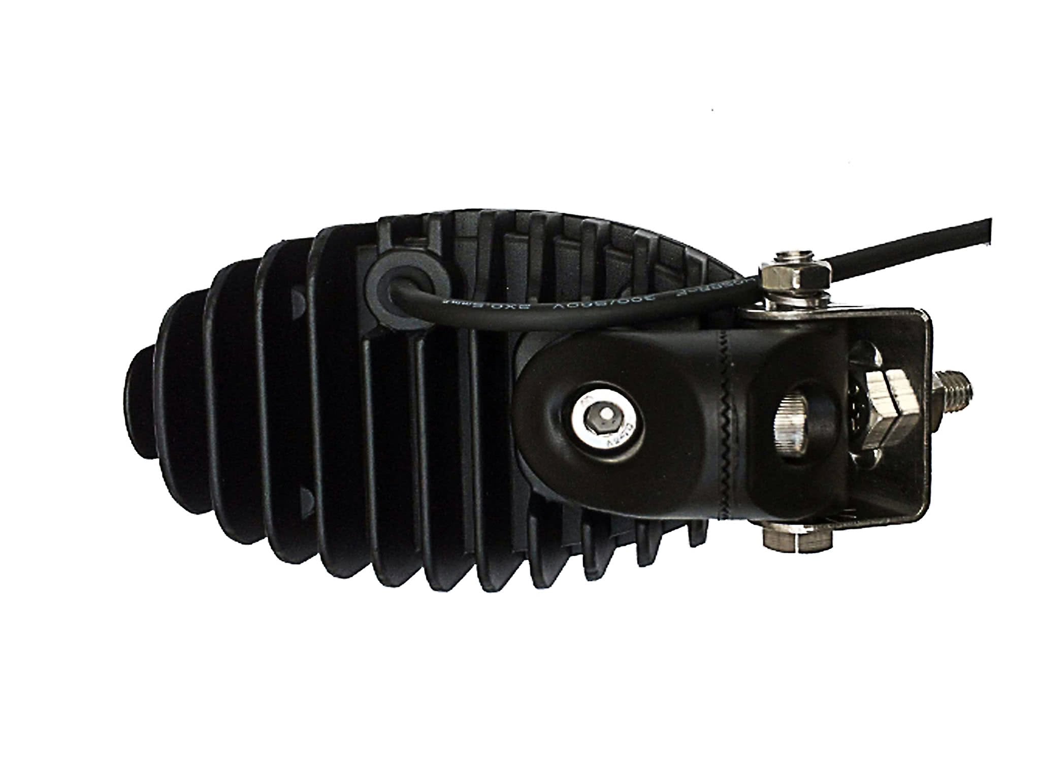 BriodLights LED Work Light oval with rotatable side bracket - close-up details | Briodlights