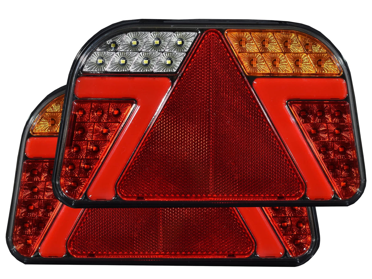 BriodLights LED baglygte 12 – 24 V venstre - produktbillede forfra | Briodlights