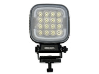 produktbillede forfra viser BriodLights TRIO Arbejdslampe med blitzlys - 60W - Briodlights