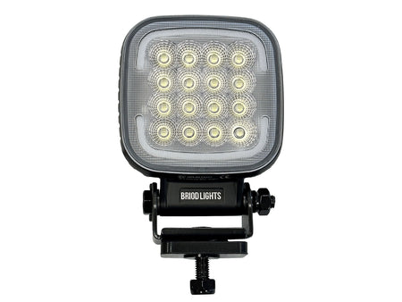 produktbillede forfra viser BriodLights TRIO Arbejdslampe med blitzlys - 60W - Briodlights