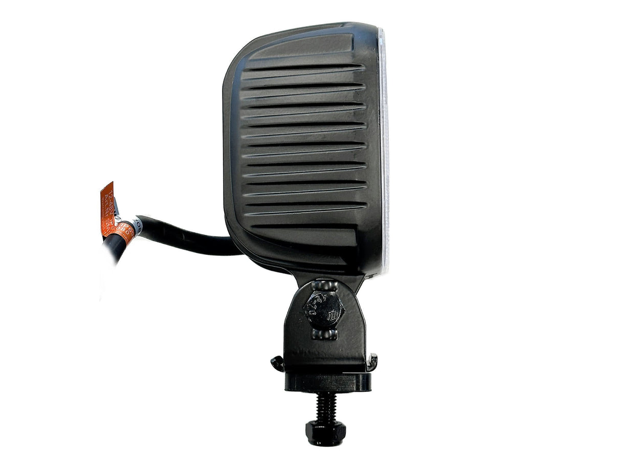 sidebillede, der viser profil og design af BriodLights TRIO Arbejdslys med blitzlys - 60W - Briodlights