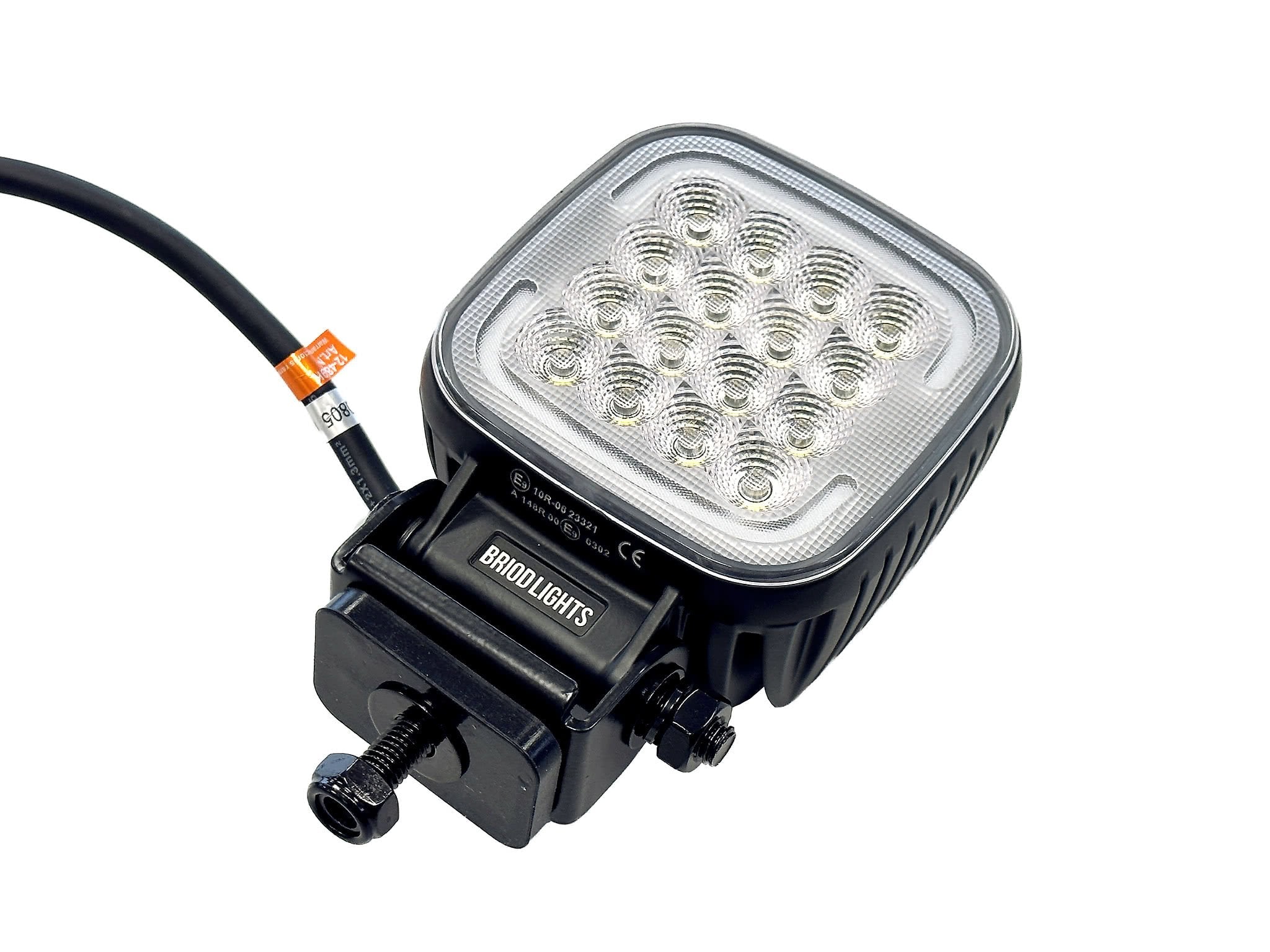 nærbillede af detaljer og materialer af BriodLights TRIO Arbejdslampe med blitzlys - 60W - Briodlights