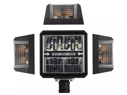 sidebillede, der viser profil og design af Bullboy Agriline plovlampe - 12/24V - Bullboy