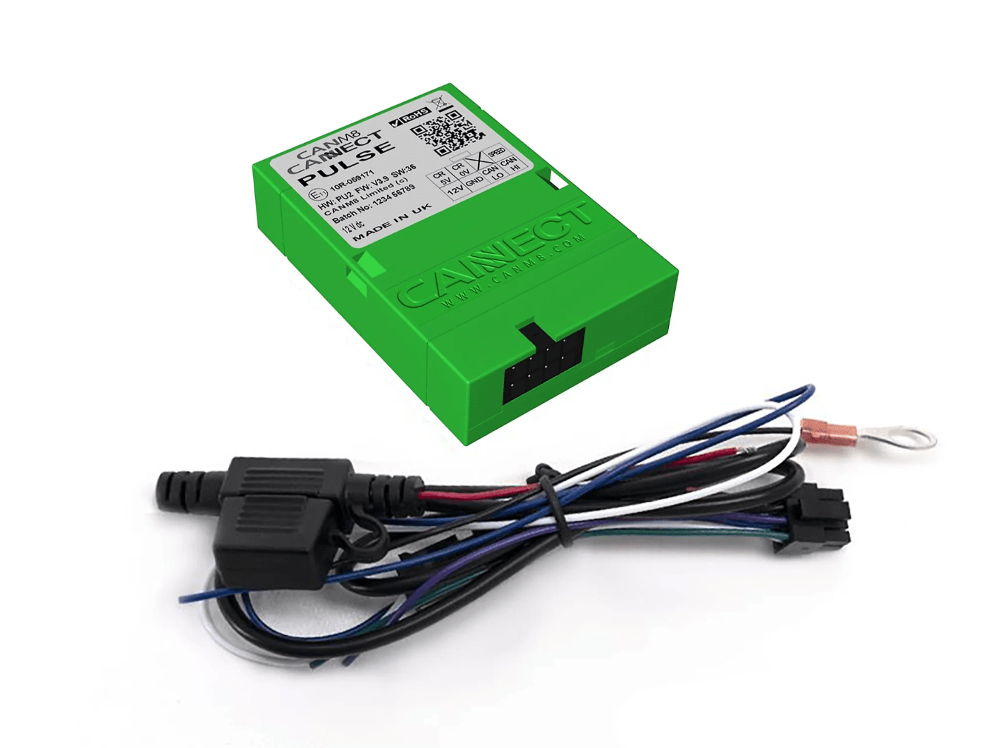 produktbillede forfra viser CanM8 Cannect Pulse (10Hz) – For Triple – R Smartview (Volvo) – CANM8