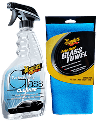 CLARITY GLASS Pakke fra Meguiar's - Rengøringsmiddel med klud - forfra produktbillede | Meguiars