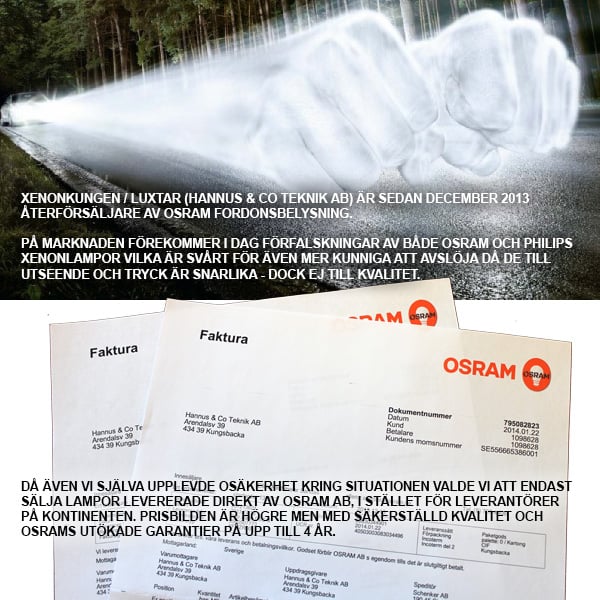 D2R Osram Xenarc Original - produkt set fra siden | OSRAM