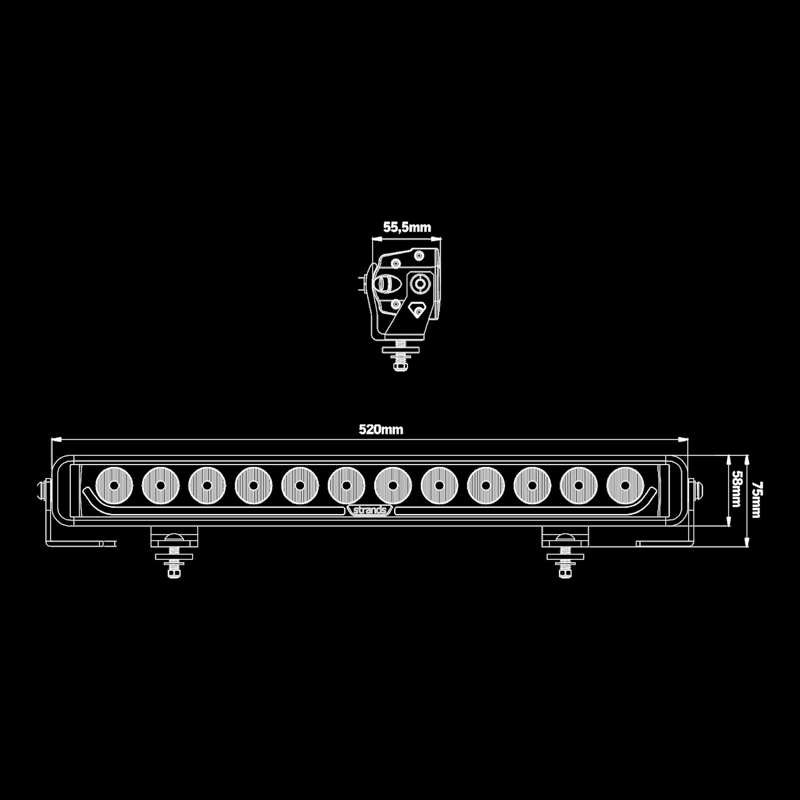 LED rampe Strands Dark Knight Identity 20" 11000 lm - alternativ udsigt | Strands Lysafdeling
