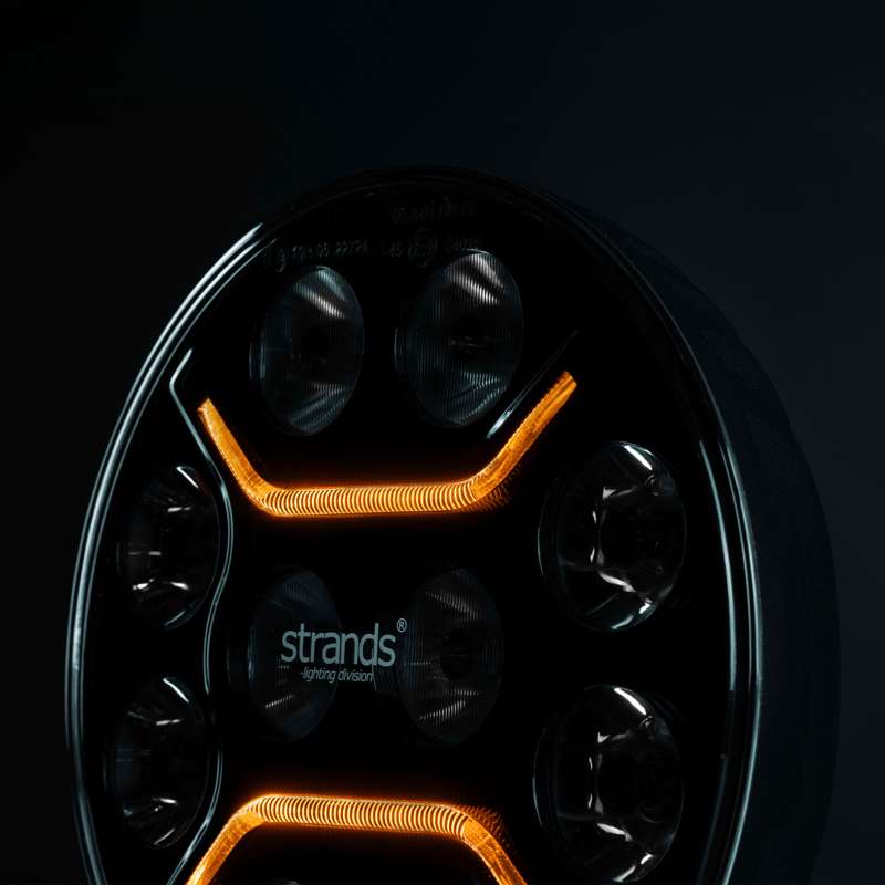 Extra Light Strands Lighting Division Dark Knight Intens 9″ hvid/orange positionslys - Dimensioner Specifikation