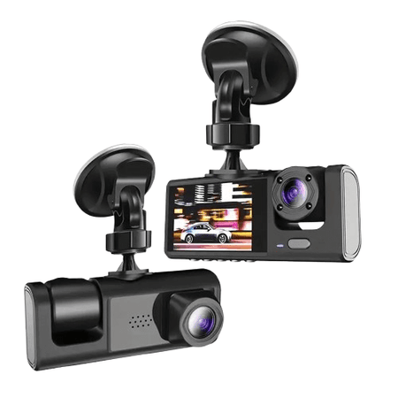 HD Dashcam til bilovervågning - 1080p dobbeltobjektivkamera til trafiksikkerhed - Carlevel - 