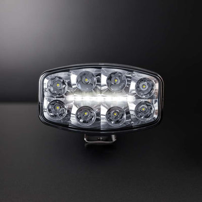 Ekstra lys Strands Lighting Division Delta oval 6200 lm hvidt positionslys - produkt set fra siden | Strands Lysafdeling