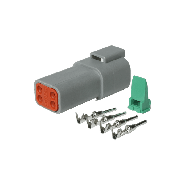 DT-4 Kontakt Hane set – 4-PIN – LUXTAR – närbild detaljer | LUXTAR