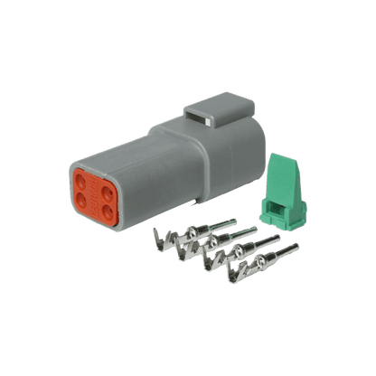 DT-4 Kontakt Hane set – 4-PIN – LUXTAR – närbild detaljer | LUXTAR