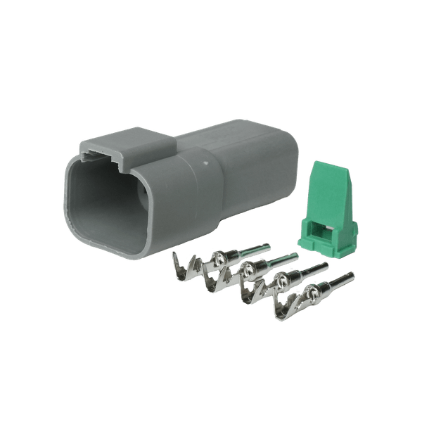 DT-4 Kontakt Hane set – 4-PIN – LUXTAR – produktbild framifrån | LUXTAR