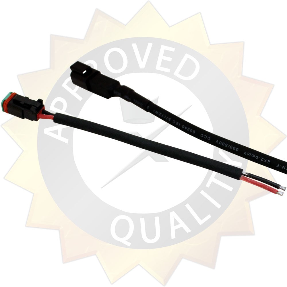 DT FEMALE – Kabellængde 2,0mm2 – 18cm – produktbillede forfra | Carlevel