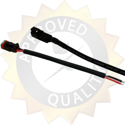 DT FEMALE – Kabellængde 2,0mm2 – 18cm – produktbillede forfra | Carlevel