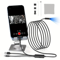 Inspektionskamera Bil 5m 1080p - LED USB-C USB-A Lightning - produktbillede forfra | Carlevel