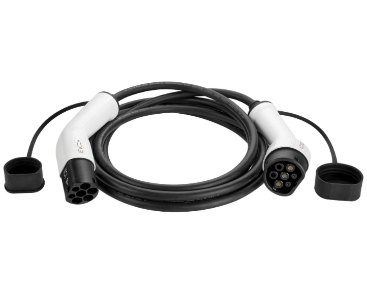 EV Ladekabel Type 2 32A 22 kW – 10 m Hvid - Carlevel - Ladekabler til ladepost/ladeboks (Mode 3)