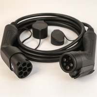 Ladekabel Type 1 til Type 2 3,7 kW 230 V 16A 1-faset Evconnect - Mode 3 ladekabel - produktbillede forfra | Evconnect