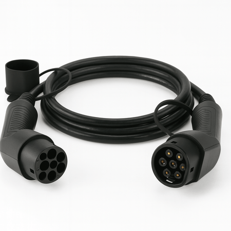 Ladekabel Type 2 til Type 2 22 kW 400 V 32A 3-faset Evconnect - produktbillede forfra | Evconnect