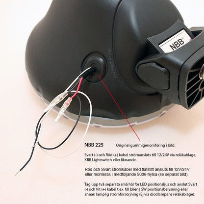ekstra visning, der viser funktionerne i Ekstralys NBB Alpha 225 LUXTAR Premium LED – LUXTAR