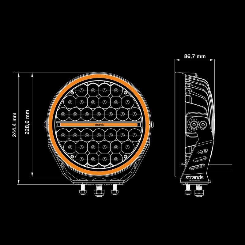 Ekstra let Siberia Night Ranger 9″ Clear Lens Strands Lighting Division – emballage og indhold | Strands Lysafdeling