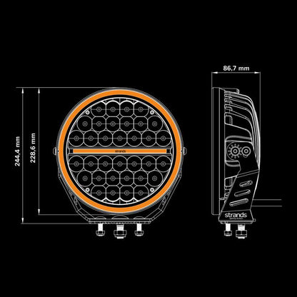 Ekstra let Siberia Night Ranger 9″ Clear Lens Strands Lighting Division – emballage og indhold | Strands Lysafdeling
