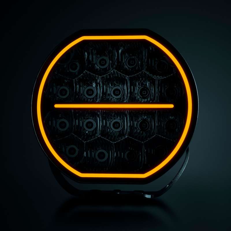 Ekstra lys Strands Lighting Division Big Energy 9" LED - 11950 lm Hvid Orange Pos - emballage og indhold