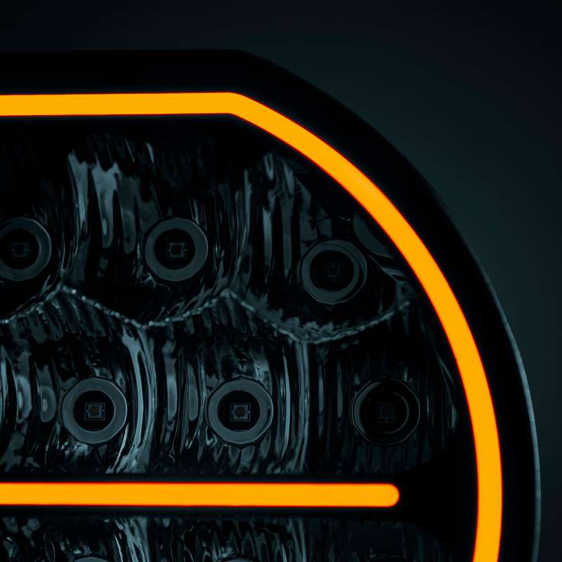 Ekstra lys Strands Lighting Division Big Energy 9" LED - 11950 lm Hvid Orange Pos - alternativ visning | Strands Lysafdeling